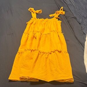Yellow Ruffled Kids Dress